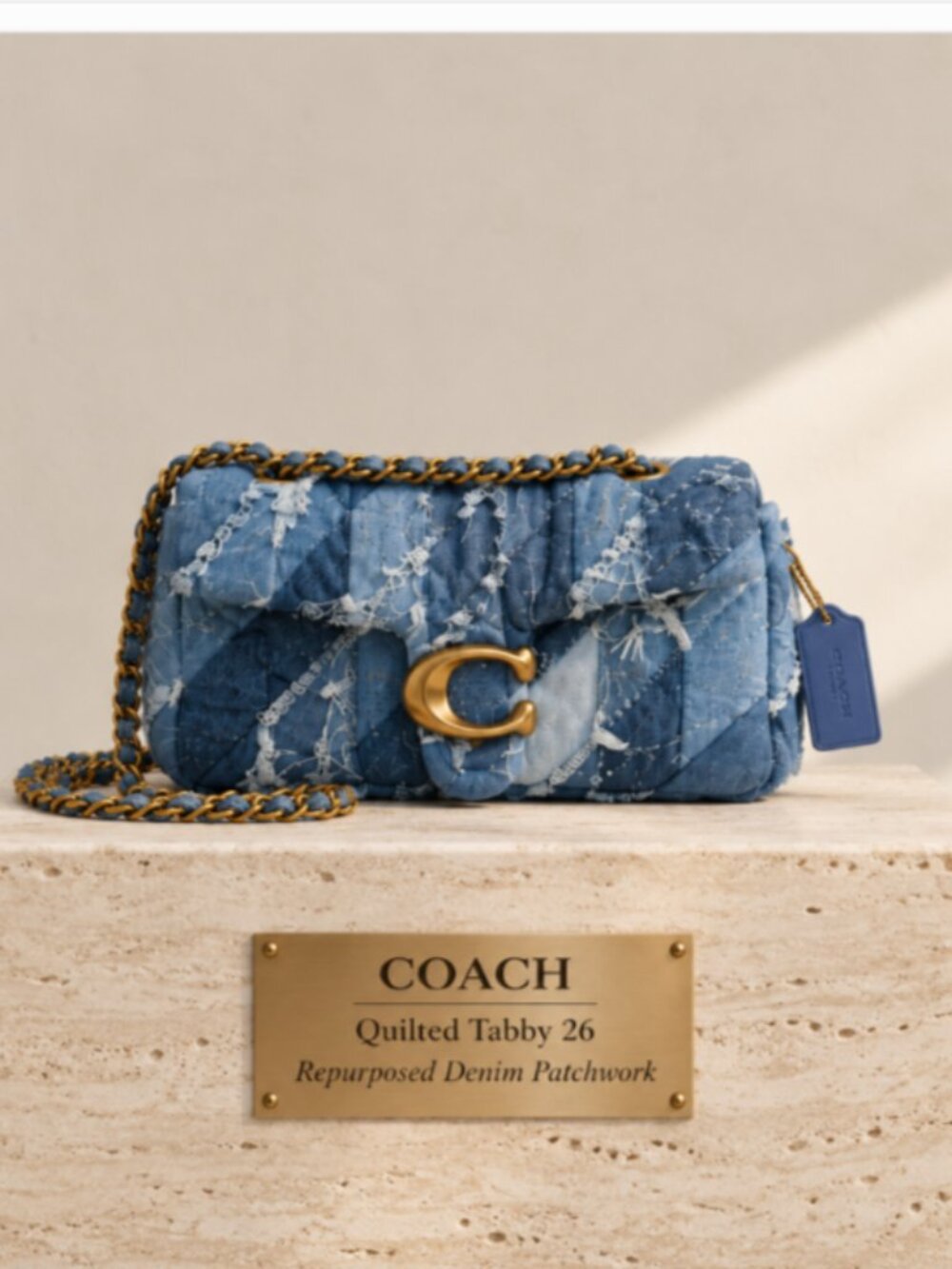 Coach Quilted Tabby 26 Denim Patchwork Bag NWT Limited Edition